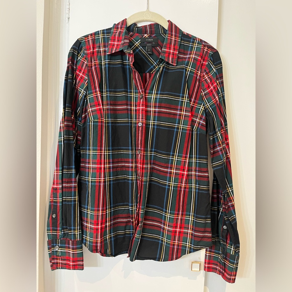 J. Crew Perfect Fit Stewart Plaid Shirt